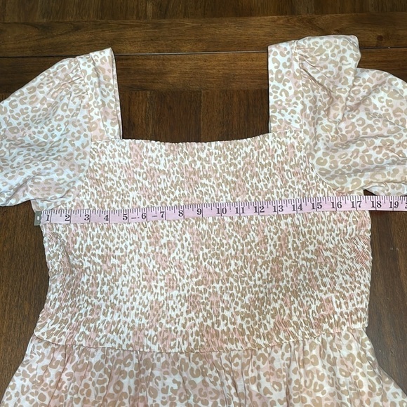 Nine West smocked peplum animal print top - Picture 7 of 10